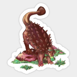 Dapper Ankylosaurus Sticker